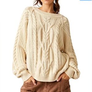Free People Frankie Cable Sweater
